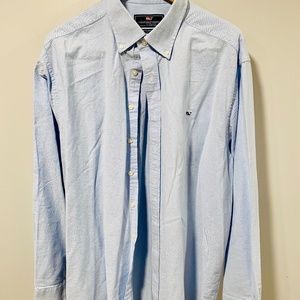 Vineyard Vines Slim Fit Oxford Whale Shirt Blue
